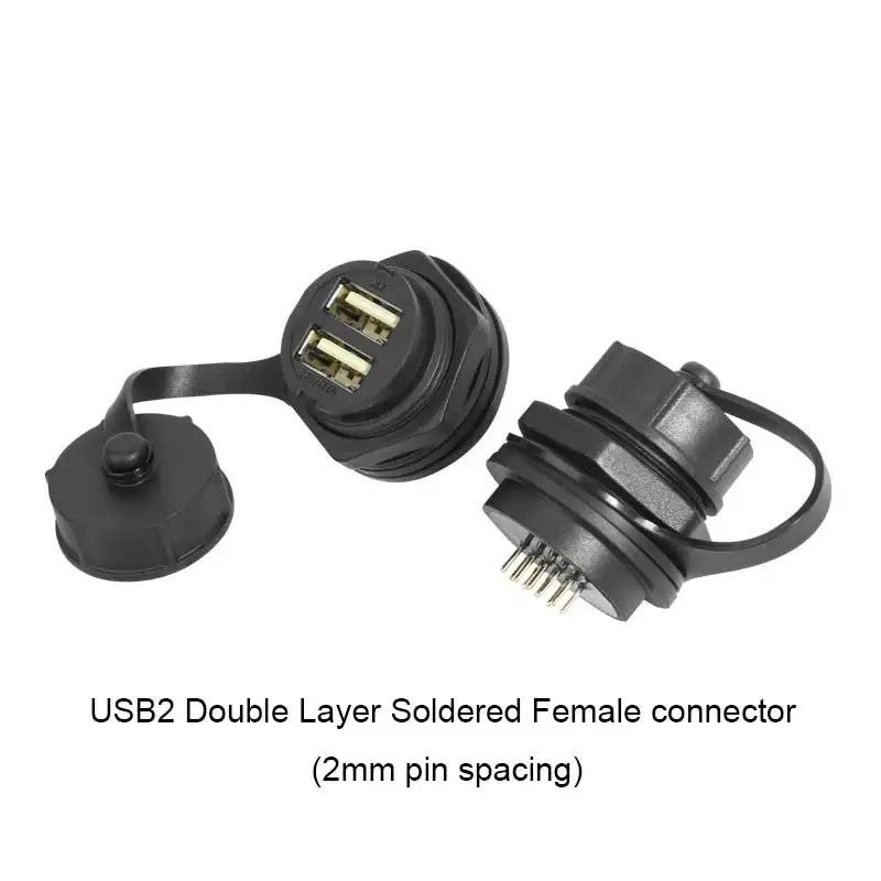 Bluejw Dual USB 3.0 Male to Female Extension Cable for Car Marine Truck Bus - USB Port Adapter Cord - Automobile Chargers Compatible - Image 1